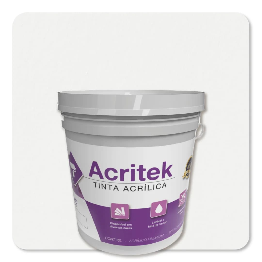 Acritek Fosca Balde 16L Branco Neve