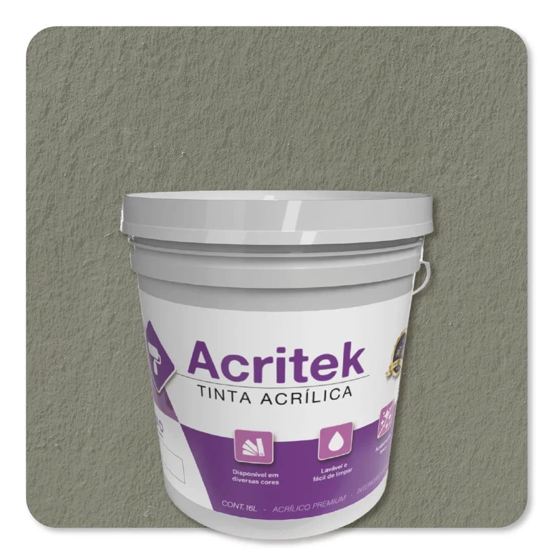 Acritek Fosca Balde 16L Concreto
