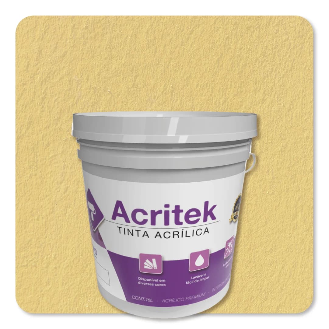 Acritek Fosca Balde 16L Amarelo Canario