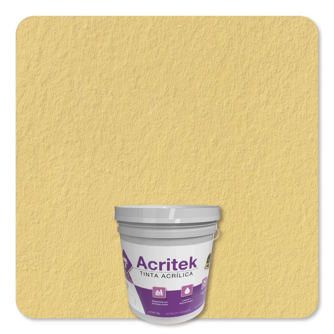 Acritek Balde 3,6L Amarelo Canario